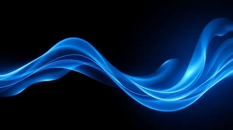 Representação gráfica da tecnologia Inverter, com uma onda de energia suave e constante em tons de azul.
