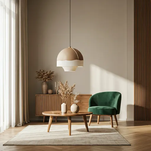 Sala de estar minimalista com luz natural